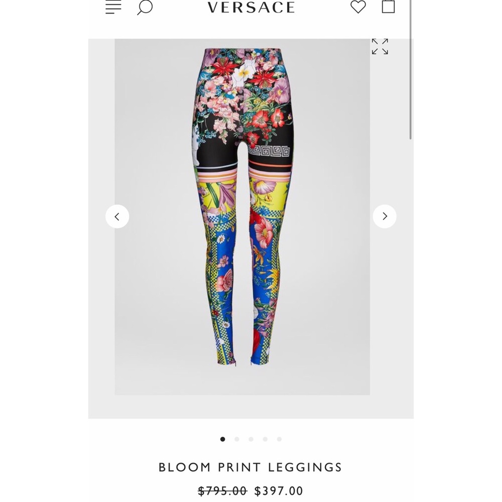 Versace bloom print leggings